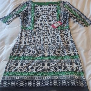 Vince Camuto Green and Blue Dress, NWT